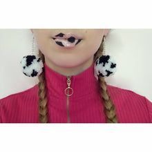 Load image into Gallery viewer, MooMoo Pom Pom Earrings
