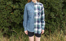 Load image into Gallery viewer, halfXhalf denim check