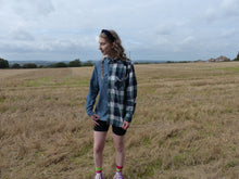 Load image into Gallery viewer, halfXhalf denim check