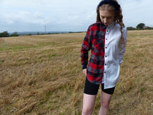 Load image into Gallery viewer, halfXhalf white check