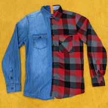 Load image into Gallery viewer, halfXhalf DenimRedCheck