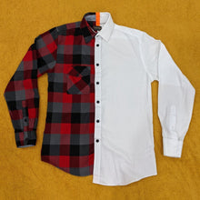 Load image into Gallery viewer, halfXhalf white check