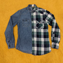 Load image into Gallery viewer, halfXhalf denim check