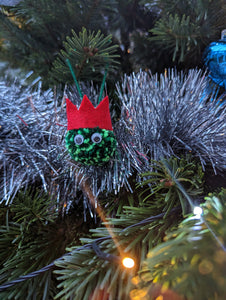 Christmas Brussel Sprout Pom Pom Bauble