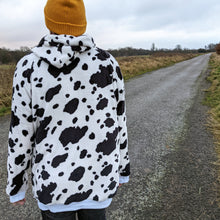 Load image into Gallery viewer, Fluffy Cow Print Hoodie