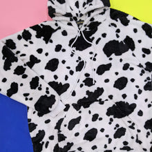 Load image into Gallery viewer, Fluffy Cow Print Hoodie