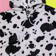 Load image into Gallery viewer, Fluffy Cow Print Hoodie