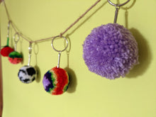 Load image into Gallery viewer, Large Lilac PomPom Keyring
