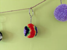 Load image into Gallery viewer, Rainbow PomPom Keyring
