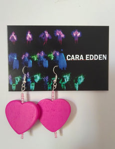 Pink Heart Earrings